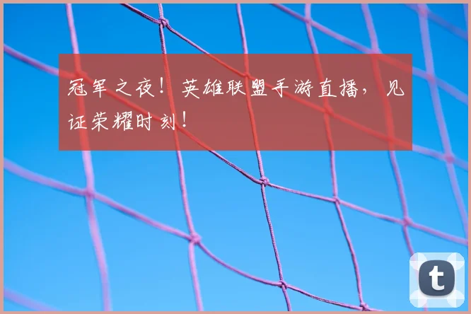 冠军之夜！英雄联盟手游直播，见证荣耀时刻！